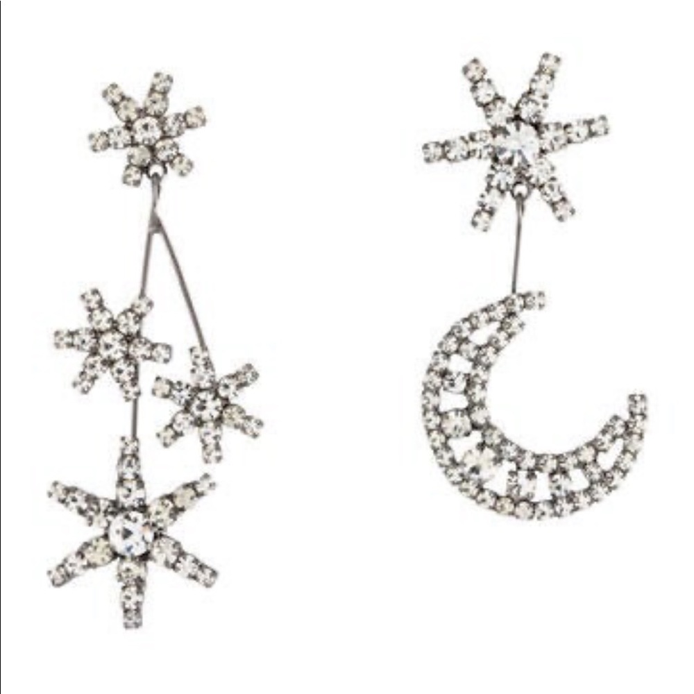 Jennifer Behr Crystal Apollo mismatch drop earrings
